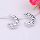 Electroplated Horn C- Ring Earrings High-grade Simple Acrylic