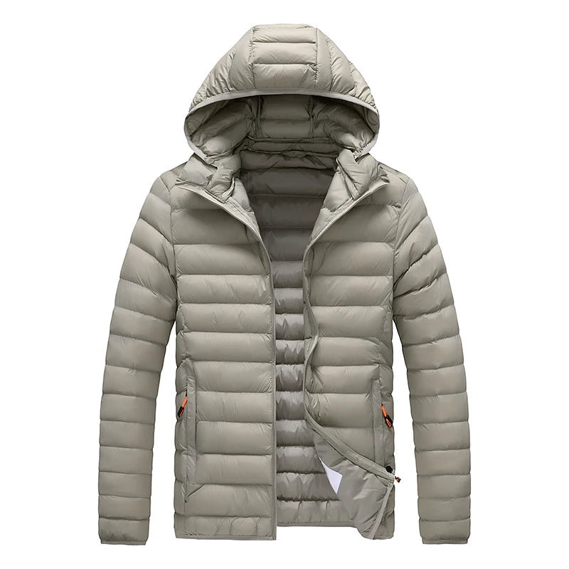 Men New Autumn Winter Warm Waterproof Parkas Jacket Coat Mens Hooded Casual Outwear Detachable Hat Outfits Parkas Coat Male