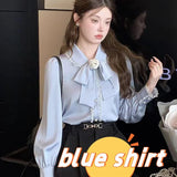 Vintage French Women Shirts Lace Lolita Elegant Long Sleeve Flounce Blouse High Quality Office Lady New Fashion Chic Female Tops