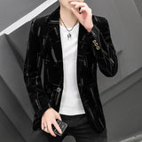 New Corduroy Suit for Men Young Slim Small Suit Formal Single West Jacket Outside Spring and Autumn Comfortable Formal Coat Men