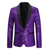 Shiny Gold Sequin Glitter Embellished Blazer Jacket Men Nightclub Prom Suit Coats Mens Costume Homme Stage Clothes For singers