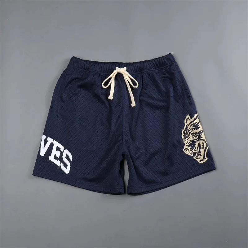 Sports Trendy Men's Pants Summer Men's Sports Fitness Casual Shorts Mesh Breathable Shorts Running Beach Pants