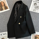 Spring Autumn Solid Color Suit Elegant Korean Casual Women's Blazers New Fashion Luxury Female Coats Splice Office Lady Clothes