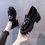 New Spring Autumn Popular Fashion Women's Thick Sole High Heel Metal Decorative Single Shoes: Elegant, Sexy, Increasing