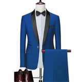 Men's Lapel Collar 3 Piece Suit Set Coat Vest Trousers / Business Groomsmen Groom Wedding Dress Blazer Jacket Pants Waistcoat