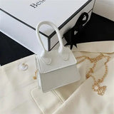 Mini Small Square bag Fashion New Quality PU Leather Women's Handbag Crocodile pattern Chain Shoulder Messenger Bags