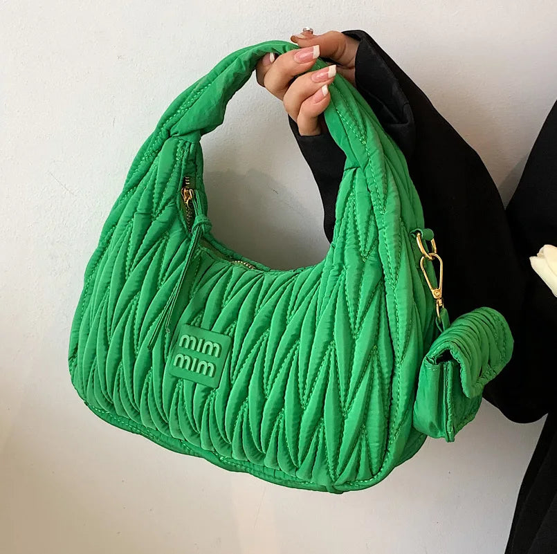 Luxury Brand Nylon Hobos Shoulder Bag for Women Handbag Clutch Purses New Brand Designer Evening Tote With Coin Purse