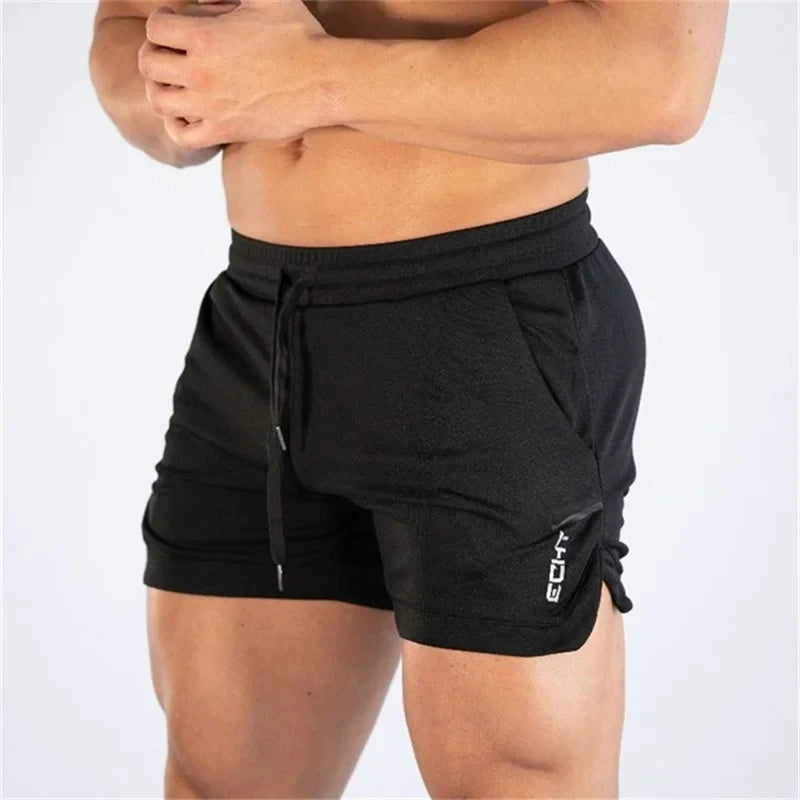 NEW Fitness sports Shorts Man Summer Gyms Workout Male Breathable Mesh shorts Quick Dry Beach Short Pants men Sportswear