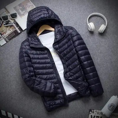 New Autumn And Winter Down Jacket Men's Fashion Hooded Super Light Warm Slim Coat Down Jacket Men's Coat