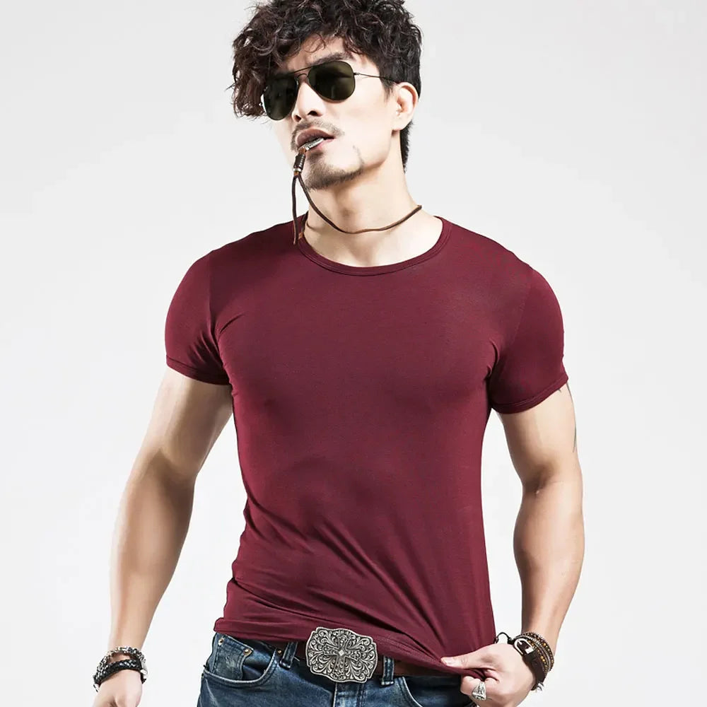 Brand New Men T Shirt Tops V neck Short Sleeve Tees Men's Fashion Fitness Hot T-shirt For Male Man T-shirt Size 5XL