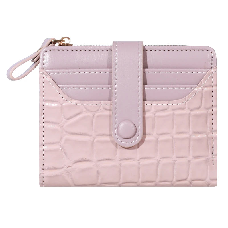 Elegant Women's Multi Card Wallet - Secure Double Zip Clutch | Casual PU Leather Purse with Style Storage Crocodile Card Bag