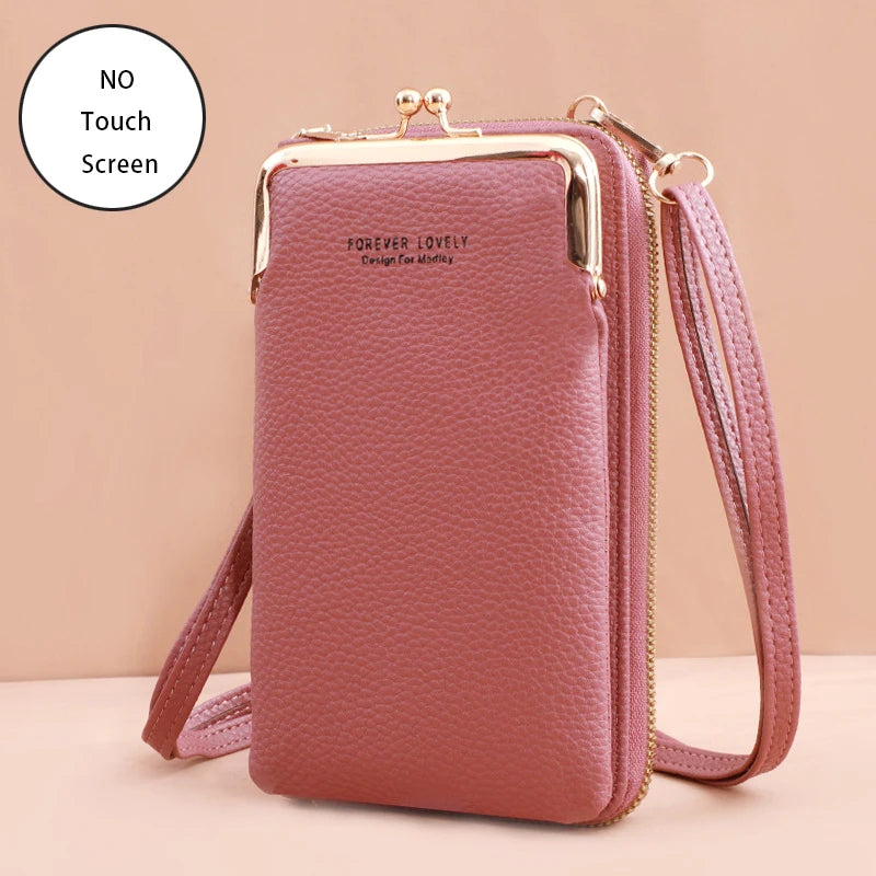 Buylor Women's Handbag Touch Screen Cell Phone Purse Shoulder Bag Female Cheap Small Wallet Soft Leather Crossbody сумка женская