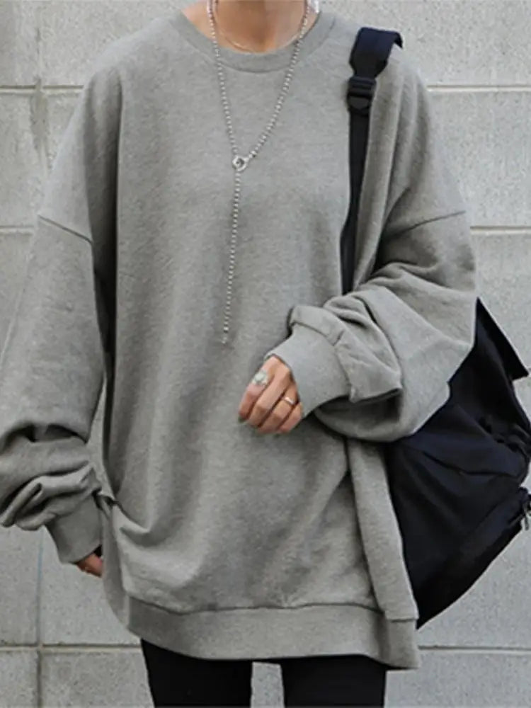 Oversized Winter Sweatshirt Fashion Women Long Sleeve Solid Loose Pullover Autumn Hoodies Casual Sweatshirts Streetwear