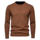 New Winter Thickness Pullover Men O-neck Solid Color Long Sleeve Warm Slim Sweaters Men Men's Sweater Pull Male Clothing