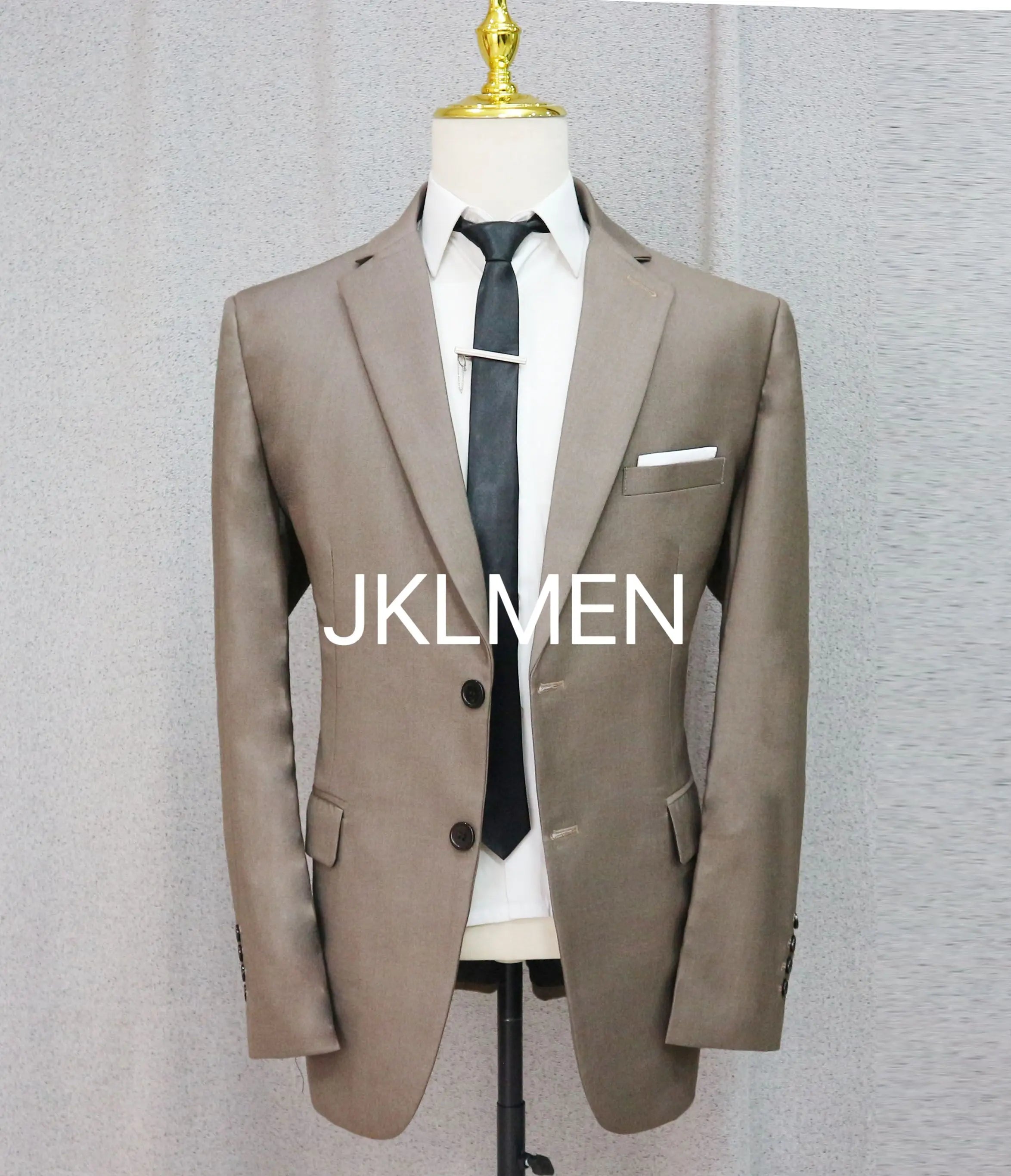 Men's Suit   Handsome Casual 2 Piece Suit For Men Wedding Tuxedos Notched Lapel Groomsmen  Business  Prom Blazer