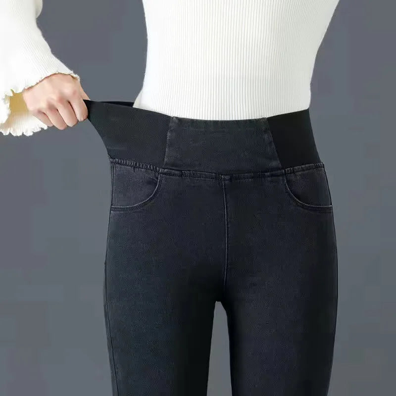 Jeans Oversize 26-38 Slim Denim Pants Women's High Waist Skinny Jean Vintage Wash Pencil Stretch Vaqueros Leggings Pantalones