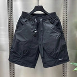 Men's Summer Pocket Zipper Cargo Shorts Trendy Brand Versatile Loose Quick-drying Sports Loose Casual Five-point Beach Pants