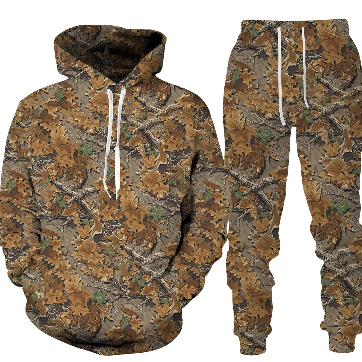 Camouflage Hunting Animal 3D Print Hoodie Sweatshirt Men's Tracksuit 2 Piece Set Sportwear Men Women Unisex Clothing Suit