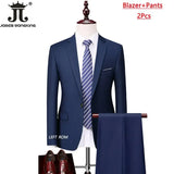 ( Jacket+Vest+Pants ) Formal Business Office Men's Suits Groom Wedding Dress Party Dress Solid colour Suit