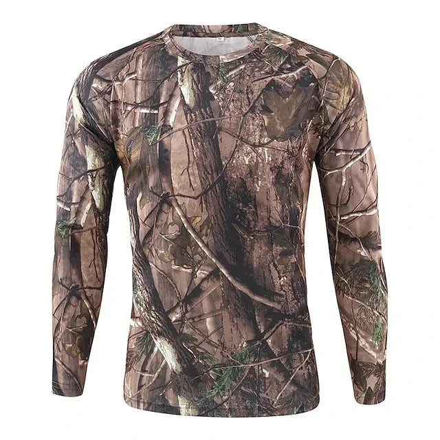 Fashionable Men's Camouflage Printed Men's T-shirt Casual Trend Military Fan Top Autumn New Long Sleeved Round Neck Top