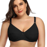 Beauwear Women Underwire Plus Size Bras Full Coverage Non Padded Brassiere Minimizer Underwear 36-52 D E F Color Black Nude BH