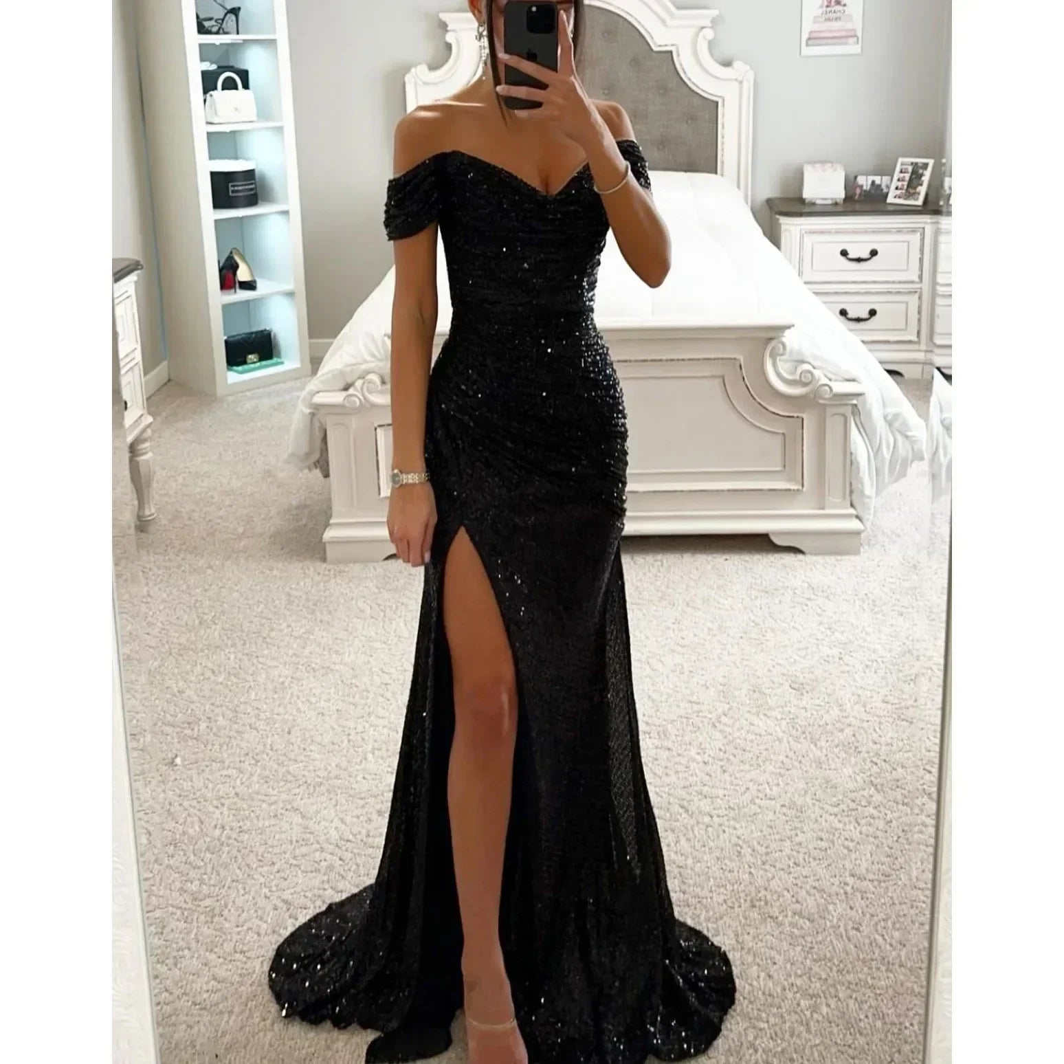 2024 Summer Women Evening Dress Sequined Trumpet Long Dresses Female Elegant New Sexy Fashion Bling Club Party Vestidos Ladies