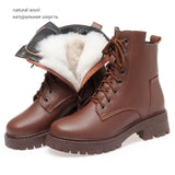 AIYUQI Boots female winter Large Size dropshipping Non-slip Women's Snow Boots Genuine Leather Warm Women Ankle Boots