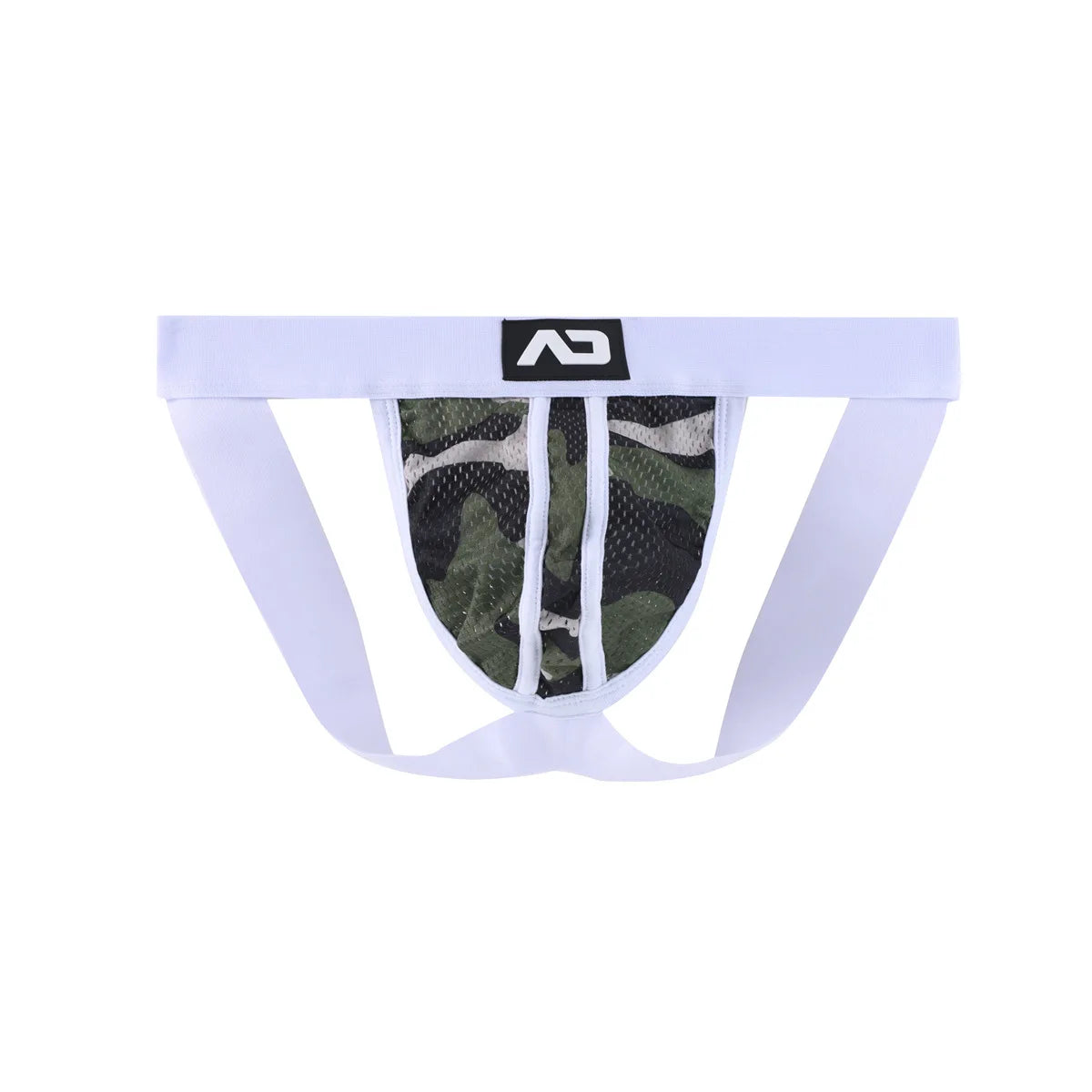 New addicted men's double-cubed underwear boys U convex bag hollow sexy camouflage rear empty triangular pants