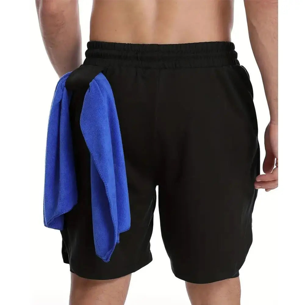 Running Shorts Men Gym Sports 2 In 1 Quick Dry Workout Training Fitness Jogging Short Pants Summer