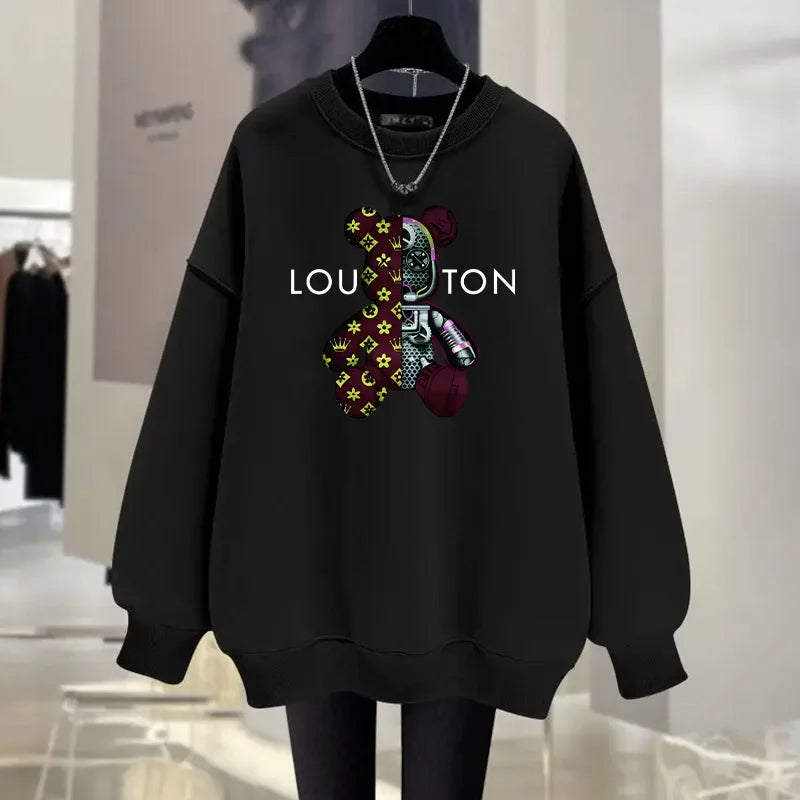 Women's Clothing Versatile Sweatshirts Casual O-Neck Comfortable Pullover Slim Fit Soft Y2K Jogging Sportwear Woman Daily Hoody