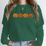 Funny Halloween Women's Sweatshirts Pumpkin Ghost Autumn Sweatshirt Hoodie Vintage Pumpkin Halloween Essential Women Sweatshirt