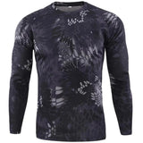 Fashionable Men's Camouflage Printed Men's T-shirt Casual Trend Military Fan Top Autumn New Long Sleeved Round Neck Top