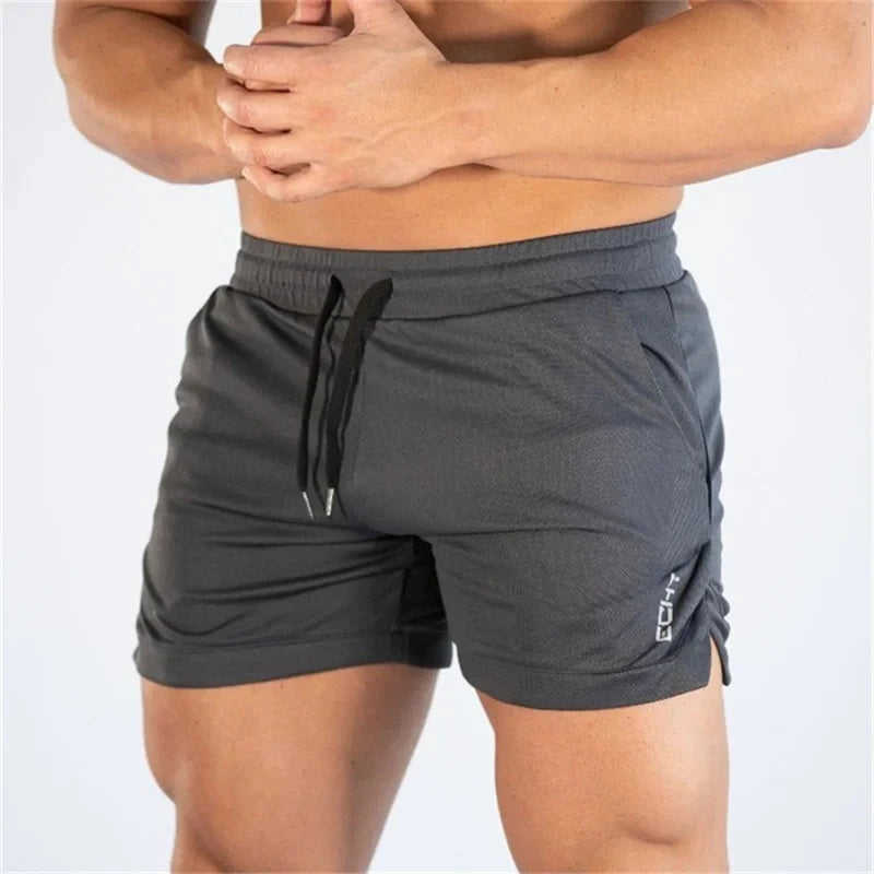 NEW Fitness sports Shorts Man Summer Gyms Workout Male Breathable Mesh shorts Quick Dry Beach Short Pants men Sportswear