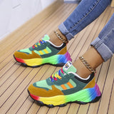 Fashion Women Sneakers Running Footwear Feminino Colorful Casual Comfort Lace Up Running Shoes Outdoor platform Women Tenis shoe