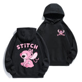 Stitch Hoodie Autumn/Winter Hoodie European and American Cartoon Anime Hoodie Loose Clothes Couple's Hoodie Coat