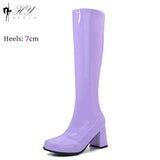 Costumes 60s 70s Go Go Boot Retro1960s Ladies Women's Knee-High Boots Fancy Dress Gogo Party Dance Gothic Shoes