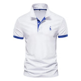 Polo Giraffe Shirt Men Quality Embroidery Summer Short Sleeve Polo Casual Business Social Mens Polos BR Size