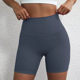 Solid Color Women Sport Yoga Short leggings Compression Support Sweat-Wickin Comprehensive Training Jog Cycling Internal Pocket