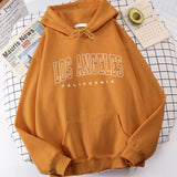 Los Angeles Art Letter Design Women Streetwear American Style Fashion Sweatshirt Autumn Hip Hop Female Hoodies Casual Fleece Top