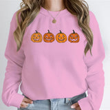 Funny Halloween Women's Sweatshirts Pumpkin Ghost Autumn Sweatshirt Hoodie Vintage Pumpkin Halloween Essential Women Sweatshirt