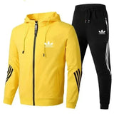 Brand men tracksuit 2 pieces Men's winter jacket casual zipper jackets sportswear pants sweatshirt sports suit clothing sets