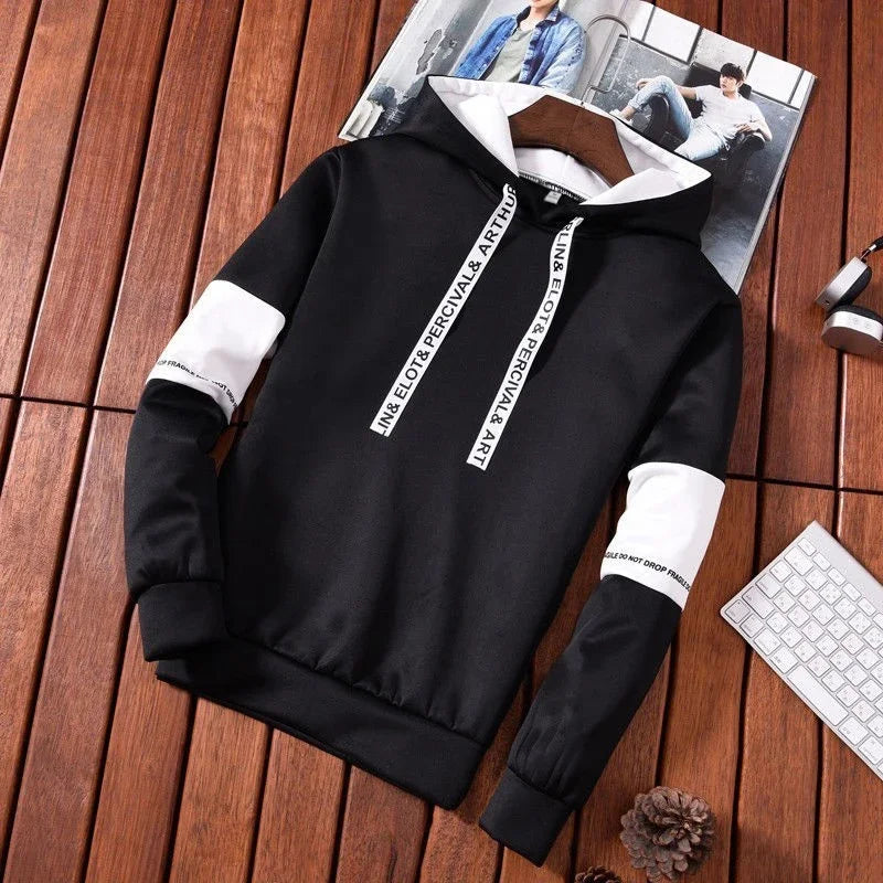 Men's Hoodies Long Sleeve Casual Printing With Letter Sweatshirts New Spring Hip Hop Pullover Sports Top Male Hooded Sweatshirts