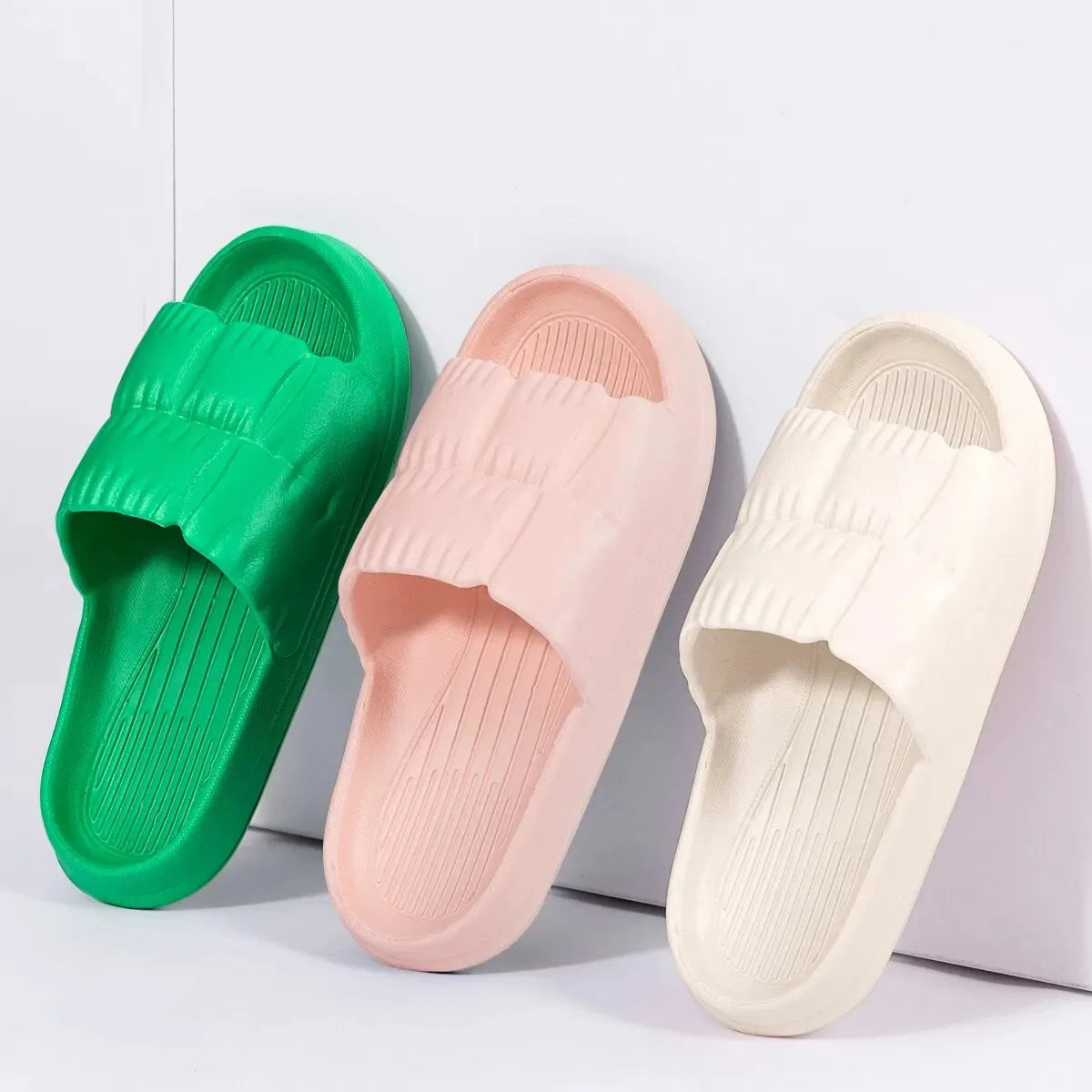 Fashion Summer Concise Couple Non-slip Soft Slides Lithe Cosy Sandals Men Women Casual Slippers Ladies' Home Shoes Flip Flops