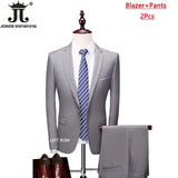 ( Jacket+Vest+Pants ) Formal Business Office Men's Suits Groom Wedding Dress Party Dress Solid colour Suit