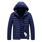 Men New Autumn Winter Warm Waterproof Parkas Jacket Coat Mens Hooded Casual Outwear Detachable Hat Outfits Parkas Coat Male