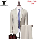 ( Jacket+Vest+Pants ) Formal Business Office Men's Suits Groom Wedding Dress Party Dress Solid colour Suit