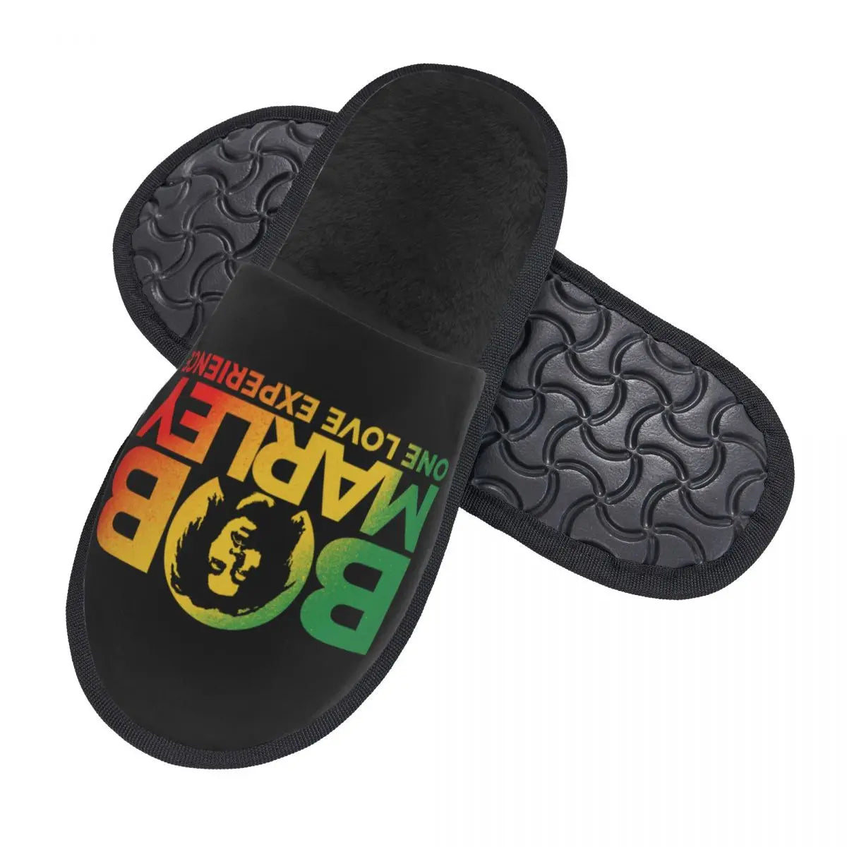 Custom Jamaica Singer Reggae Rock Bob Marley Comfort Scuff Memory Foam Slippers Women Hotel House Shoes