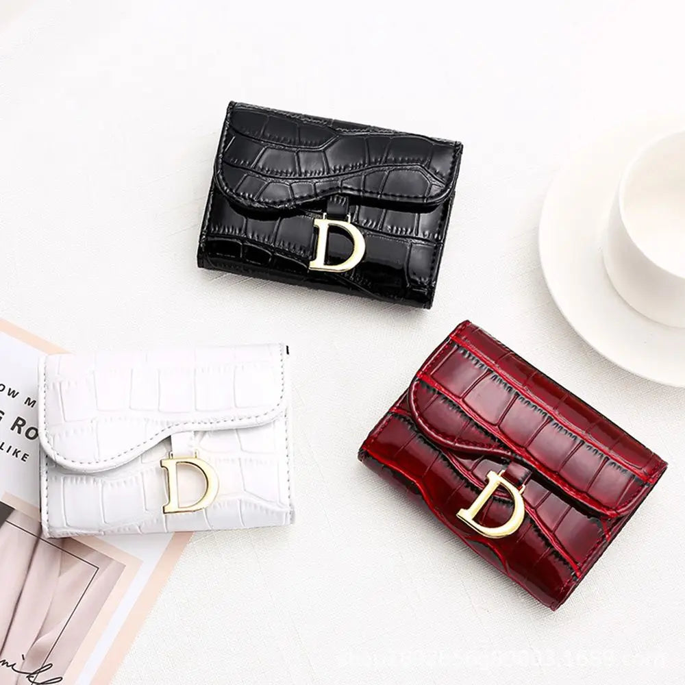 Fashion Women Mini Card Holder Short Wallet Women PU Wallet Multi-Card Card Holder Small Multi-functional Clutch Bag