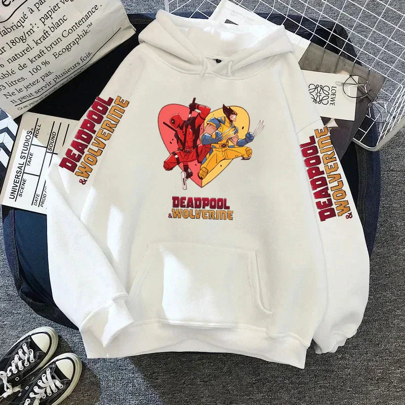 Deadpool & Wolverine Hoodie Woman Clothing Long Sleeve Hooded Shirt Y2k Woman Clothing Sweatshirts Casual Y2k Clothes Hoodies