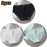 Lingerie Underwear Women Bow New Lace Panties Briefs Low Waist Solid Color Girls Cotton Femal Ropa Interior Femenina K019